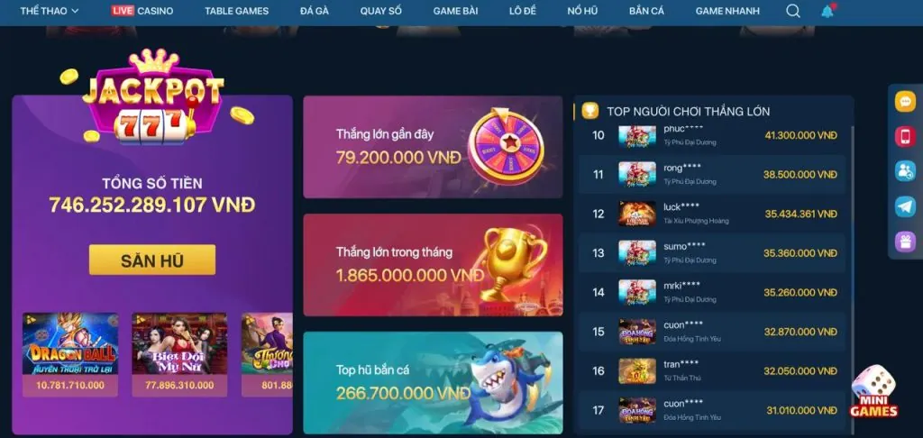Bắn cá đổi thưởng Vegas79